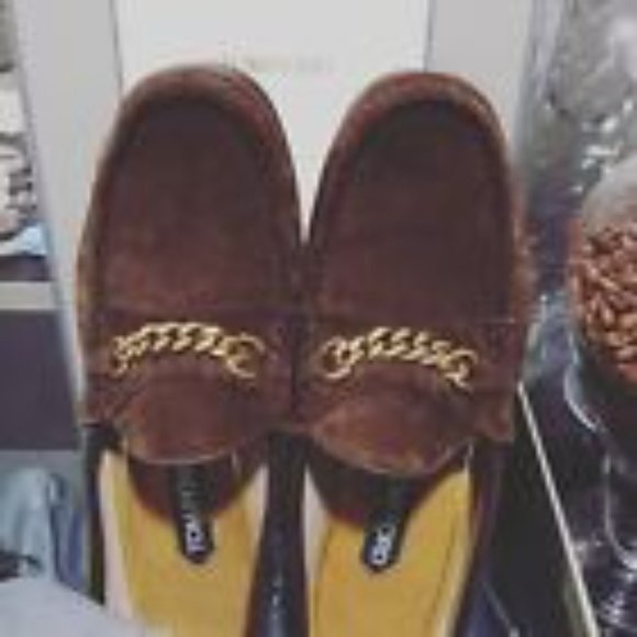 TOM FORD Brown Suede York Loafers w/Sig. Gold Chain - 7.5 - FW23 Great Condition main image 4
